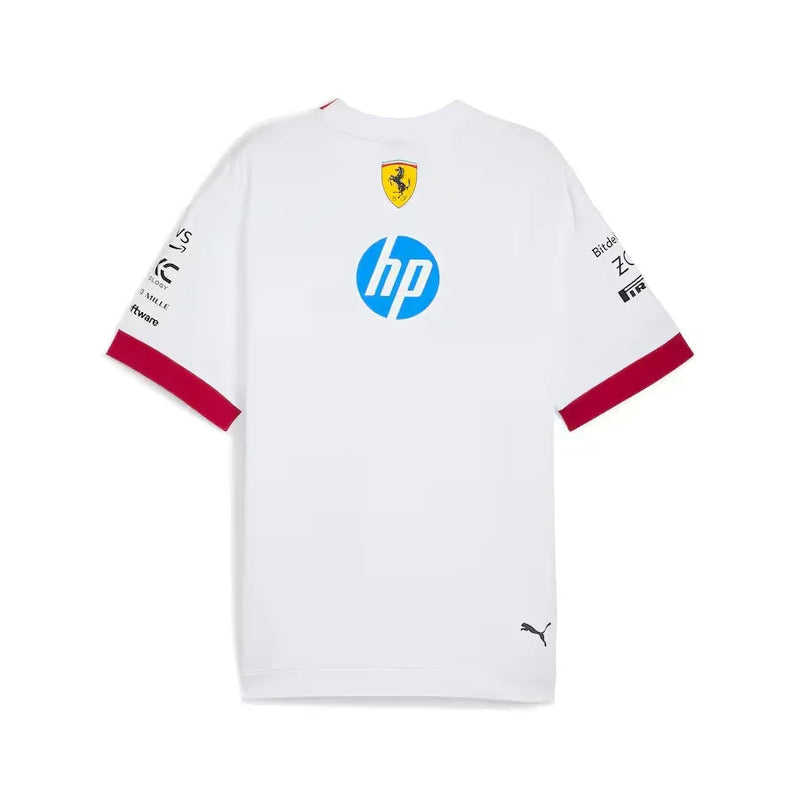 Scuderia Ferrari 2025 Team Oversized T-Shirt - White Formula 1 F1 Formula One