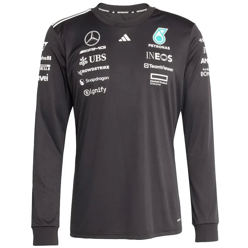 Mercedes-AMG Petronas F1 Team Adidas Long Sleeve Jersey - Black Formula 1 F1 Formula One