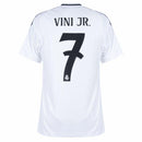 Real Madrid Vini JR. 7 Home Fan Jersey 2024/25 Patches UCL UEFA Foundation (Official Printing)