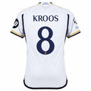 Real Madrid Toni Kroos 8 Home Fan Jersey 2023/24 Patch FIFA WCC Patch UCL UEFA Foundation Patches