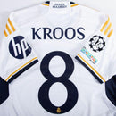 Real Madrid Toni Kroos 8 Home Fan Jersey 2023/24 Patch FIFA WCC Patch UCL UEFA Foundation Patches
