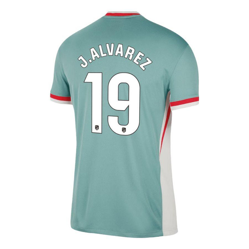 Atlético Madrid Julián Alvarez 19 Away Fan Jersey 2024/25 Patches UCL UEFA Foundation (Official Printing)