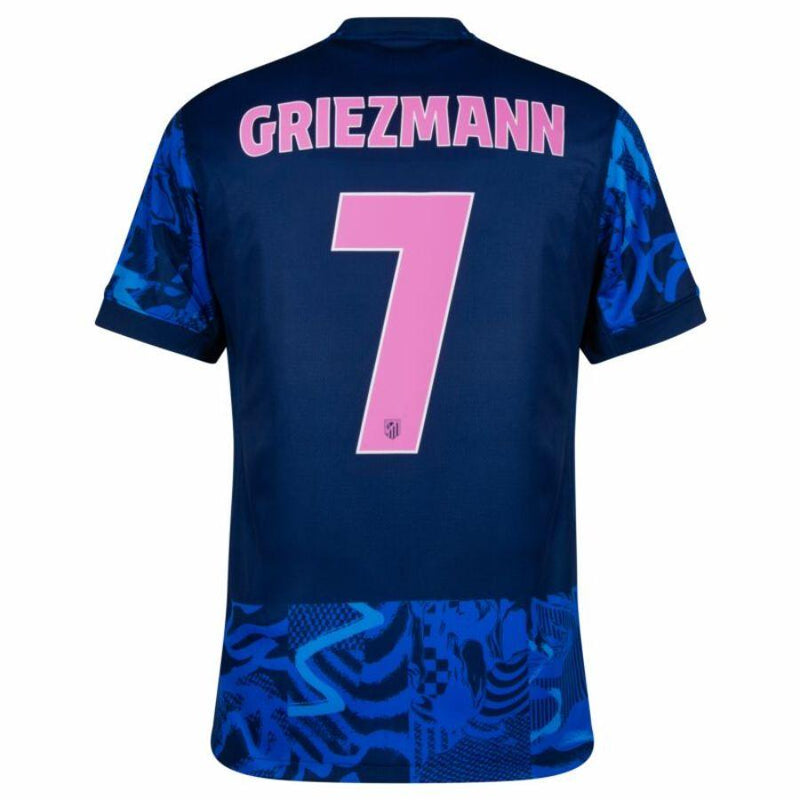 Atlético Madrid Griezmann 7 Third Fan Jersey 2024/25 Patches UCL UEFA Foundation (Official Printing)