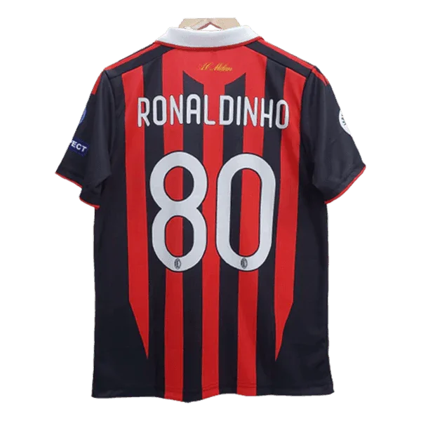 Ac Milan Ronaldinho Embroidery Retrô Jersey  - Collection