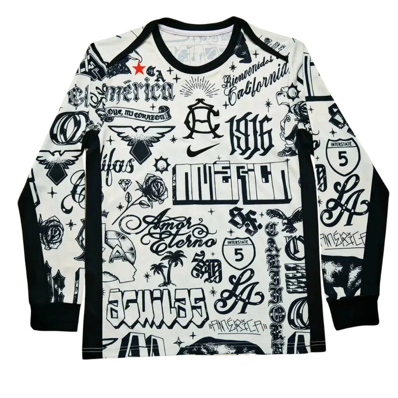 Club America Training Long sleeve Jersey Black 25/26